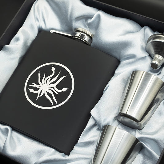 Cut Snake Hip Flask Box Set